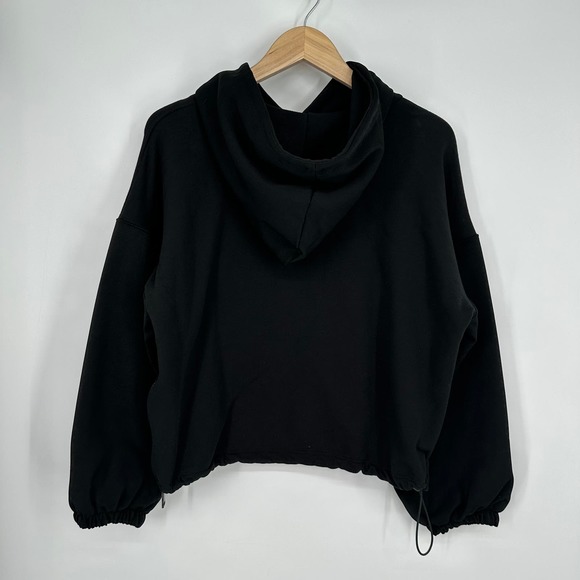 NWT Peloton Anorak Sweatshirt Hoodie Pullover Oversized Logo Jacket, Black - Picture 5 of 6